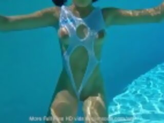 Camsoda - provocative Brunette Plays With Her Pussy Underwater