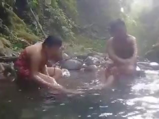 Cute Girls Having Bath Outdoor, Free dirty video 6d