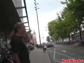 Real Dutch streetwalker Cockriding Tourist