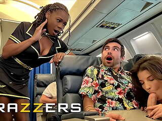 Lucky Gets Fucked With Flight Attendant Hazel Grace In Private When LaSirena69 Comes & Joins For A first-rate 3some - BRAZZERS